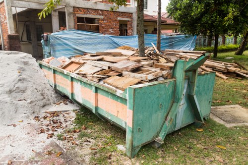 Eco-friendly waste management practices on a construction site