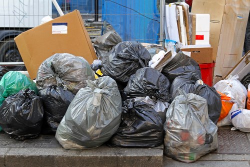 Variety of demolition waste including concrete and wood